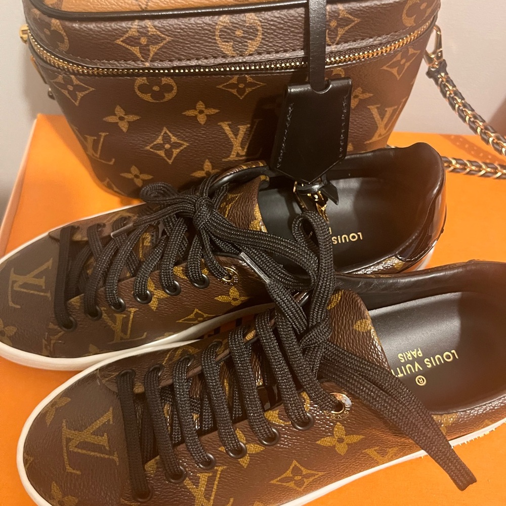 Louis Vuitton Monogram Sneakers and Bag Set